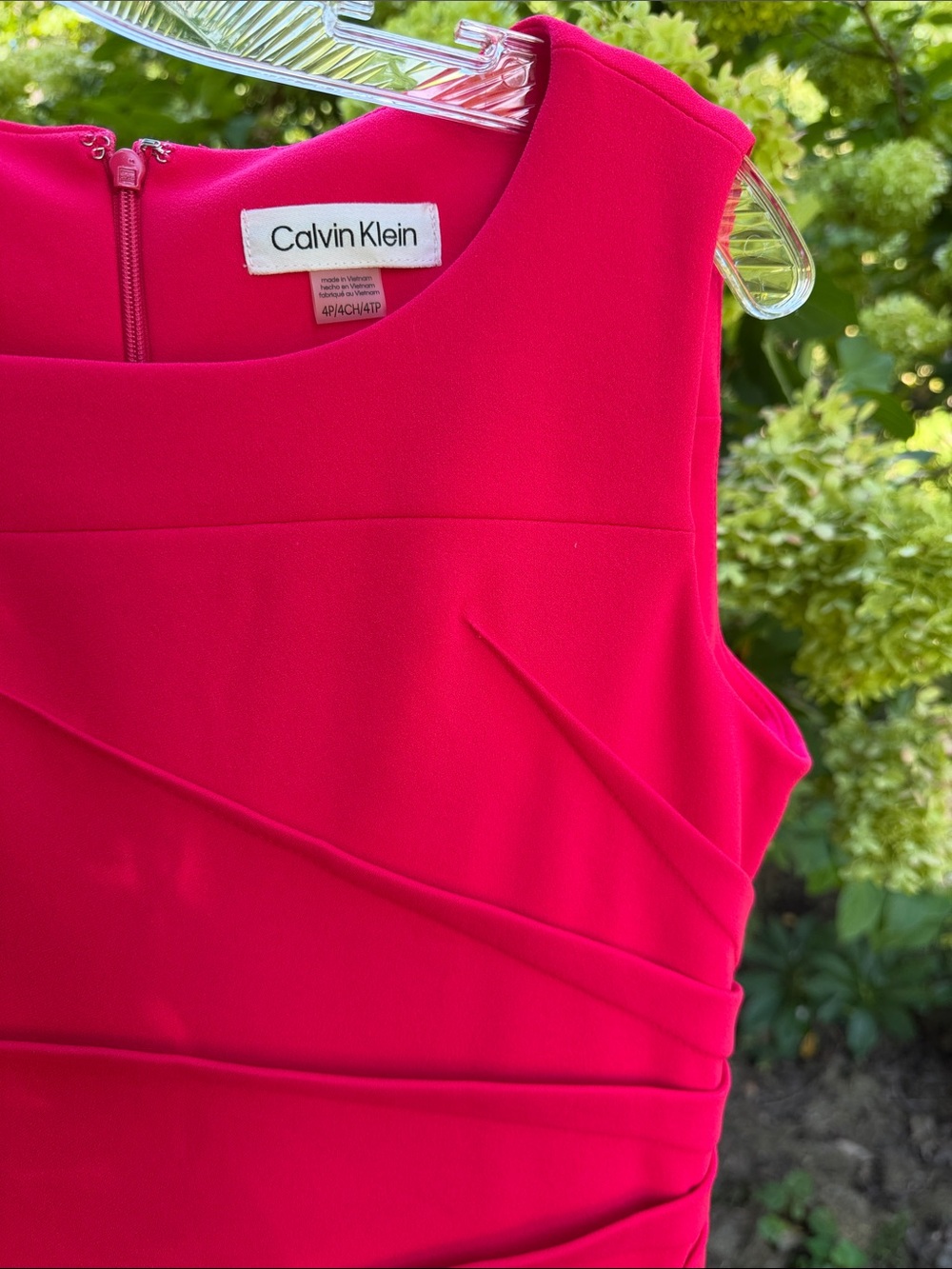 Calvin Klein Hot Pink Sleeveless Sheath Dress